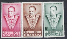 Togo WW2 Victory Winston Churchill set 1965 MNH B-1