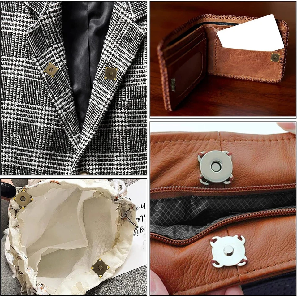 10 Sets Magnetic Snap Button Metal Plum Blossom Sew on Buttons Clasps Fasteners - Image 4 of 4