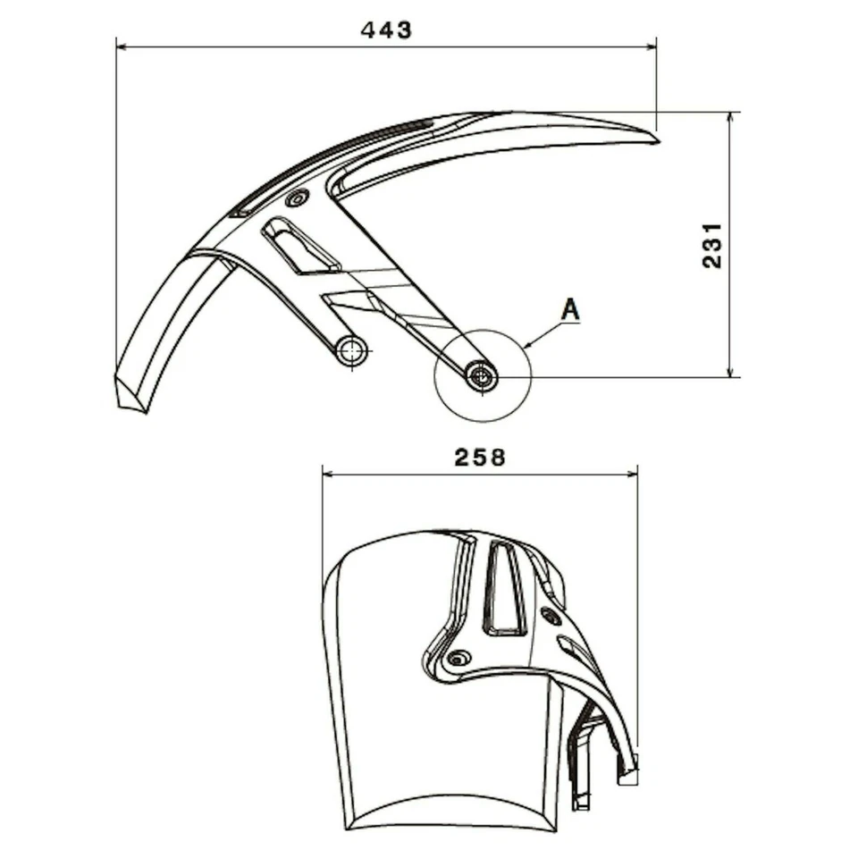 Puig Garde-Boue Arrière Aspect Carbone BMW R Nine T & Pure 2014 - 2024 - Photo 3/4