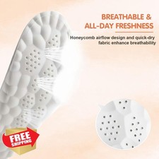 Steppers Insoles Men Women Cloud Arch Support 4D Memory Foam 2 Pair Orange