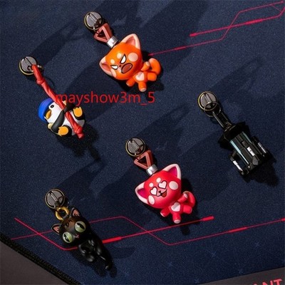 Anime VALORANT Cartoon Figure Doll Magnetic Pendant Base Set Collection Gift NEW