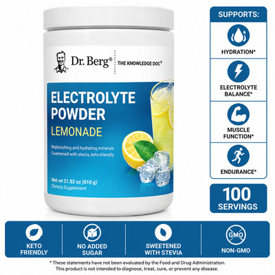 Dr. Berg Electrolyte Powder 1000mg Potassium with Magnesium 100 Servings