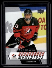 2024-25 UD Team Canada Juniors Prospectus Momentous Carson Wetsch #PM-37