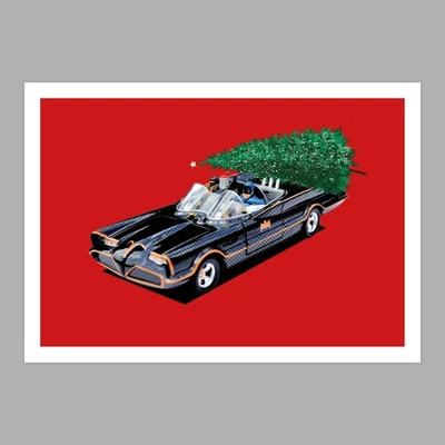 BLACK SHED STUDIO Christmas Batman and Robin Greetings Card