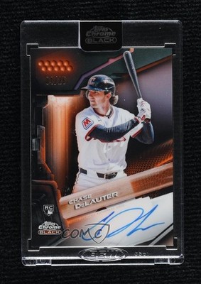2026 Topps Chrome Black Orange Refractor 4/25 Chase DeLauter Rookie Auto RC yl0