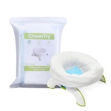 30 Counts CheerTry Potty Liners, 300ML Water Super-Absorbent Potty Bags, Thic...