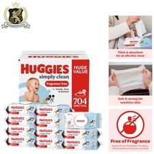 Huggies Simply Clean Fragrance-Free Baby Wipes - Perfect for On-the-Go Families
