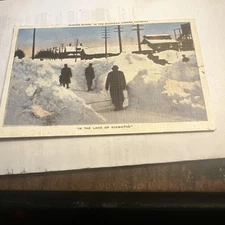 Winter Scene Michigan Copper Country Postcard PC MI