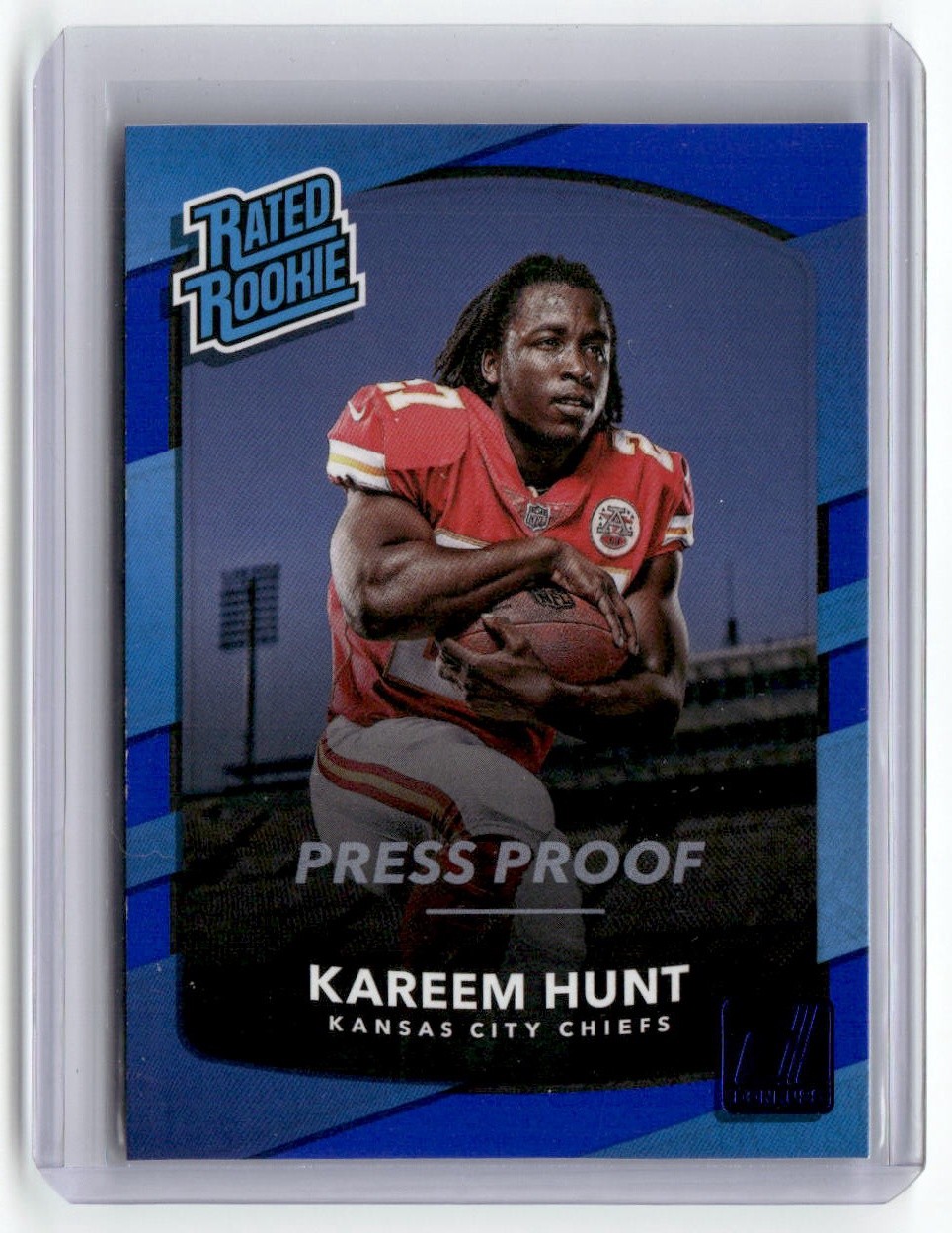Kareem Hunt 2017 Donruss Press Proof Blue #332