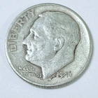 1946 ROOSEVELT DIME - 90% SILVER - CIRCULATED COIN #5185