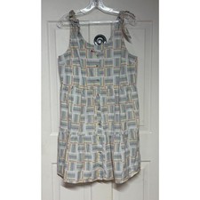 Target Pride Rainbow Striped Gender Inclusive Linen Babydoll Dress Sz L Festival