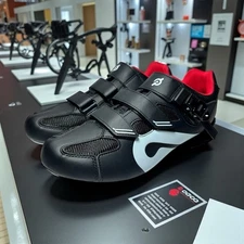 Peloton Original Black White Red Cycling Shoes Men's EU 47 (US 13) New!