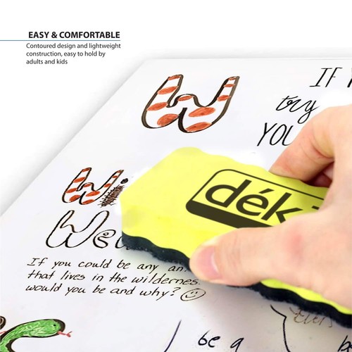 Deke 5 Pack Magnetic White Board Eraser. Rectangular Magnetic Dry Erasers For Wh - Picture 3 of 8