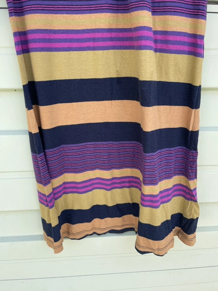 Vestido Rosa Pollo Niñas Multicolor Rayas Manga Corta Talla 10 Y 6171A Foto 4 de 4