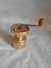 vintage French HOP Coffee grinder gold Aluminium version 1950s