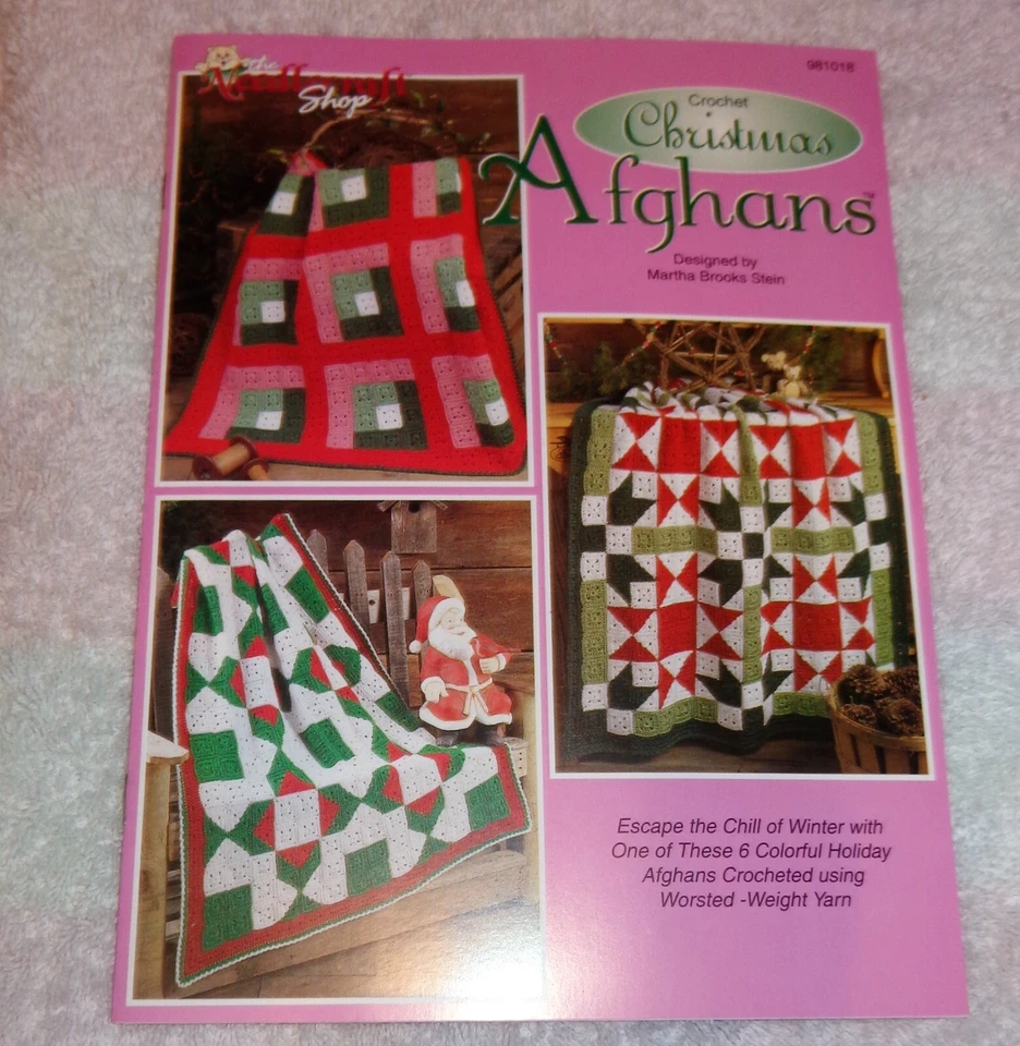 THE NEEDLECRAFT SHOP CROCHET 6 CHRISTMAS YARN AFGHANS PATTERN BOOKLET 981018 - Image 2 of 2
