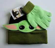 Disney Star Wars Baby Yoda The Child  Mandalorian Children's Hat w/ Gloves Set 