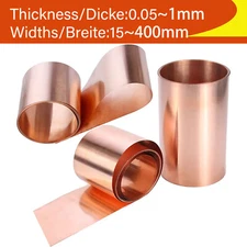 99.9% Pure Copper Cu Metal Sheet Foil Copper Plate Copper Sheet 0.05~1mm Thickn