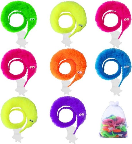 19 Pcs Magic Worms Toys Wiggly On String Twisty Fuzzy Worm for Carnival Kid P... - Picture 2 of 8