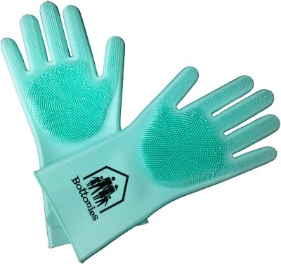 Magic Silicone Dishwashing Scrubber Dish Washing Sponge Rubber Scrub Gloves