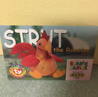 Ty Beanie Strut the Rooster and Collector Card NWT 1996 — photo 4