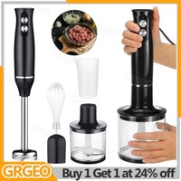 4 in 1 Electric Hand Blender Set Food Processor Mixer Whisk & Chopper Bowl 500 W