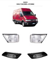 KIT FANALI FRECCIE ANTERIORI E LATERALI BIANCHI ADATTI A IVECO DAILY 2000-2006