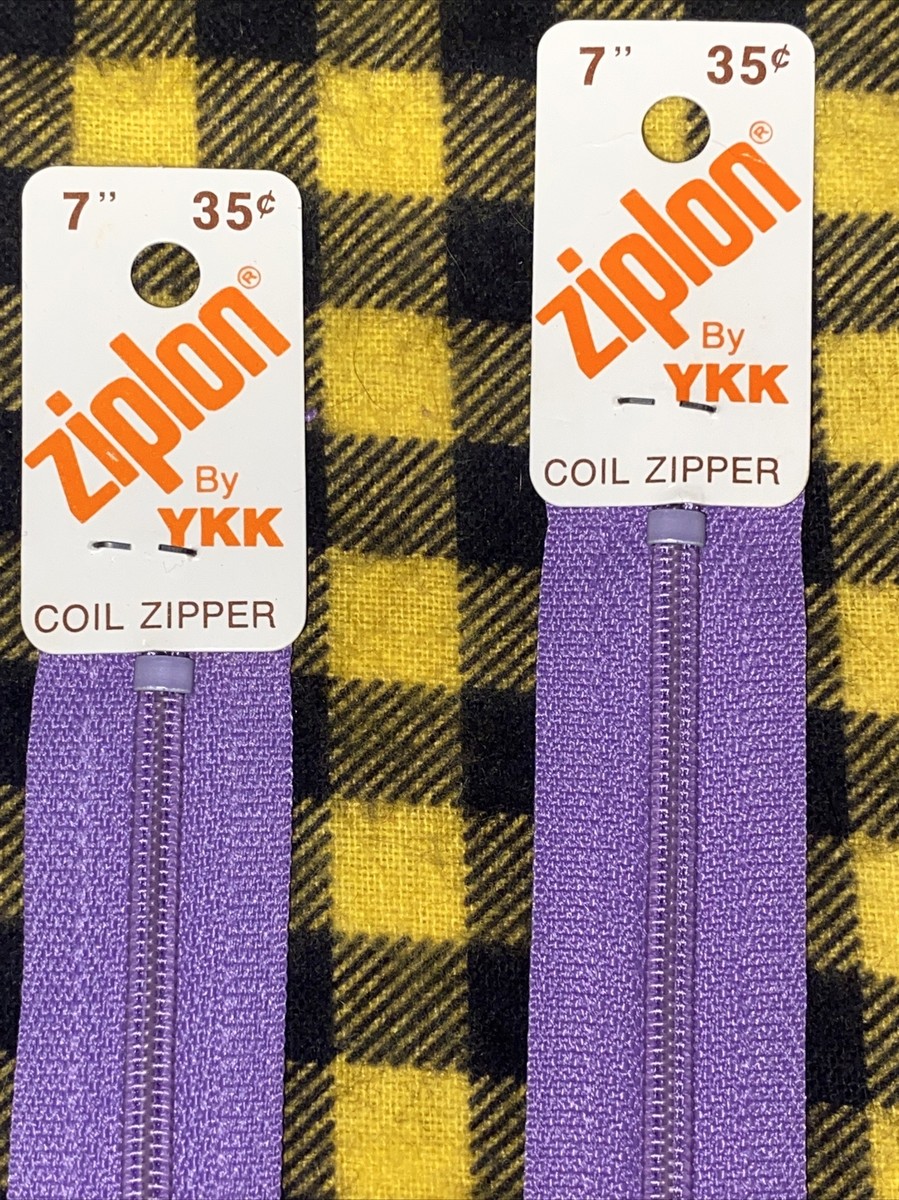 6 Lot YKK Ziplon 7” Coil Zipper Nylon Teeth Closed Bottom New