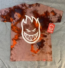 Spitfire Bighead Black & Red Tie Dye T-Shirt