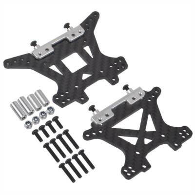 Carbon Front Rear Shock Tower Mounts for Traxxas Slash 4x4 Rustler 4X4 ST Rally