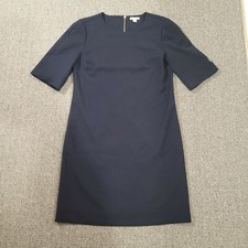Gap Women's Crew Neck 3/4 Sleeve Navy Uniform Knee Length Dress Sexy Backzip Sz2