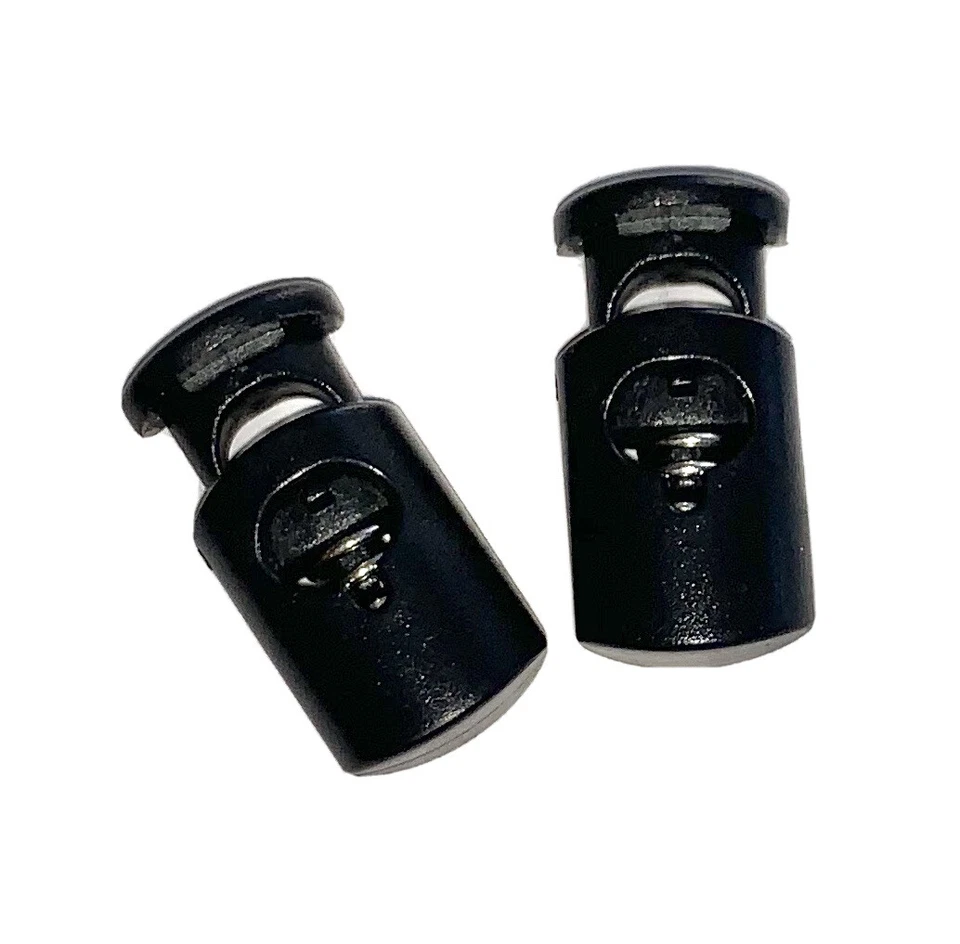 Tapón de cable redondo 6 piezas extremo de bloqueo de resorte palanca de plástico negro 24 X 12 X 8 mm Foto 4 de 4