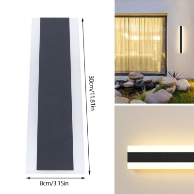 LED Wall Light Sconce Outdoor Modern Waterproof Lamp Exterior Lights Long Strip