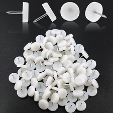 100 PCS Nail in Furniture Glides 18Mm Nylon Chair Glides for Wood Floors, White