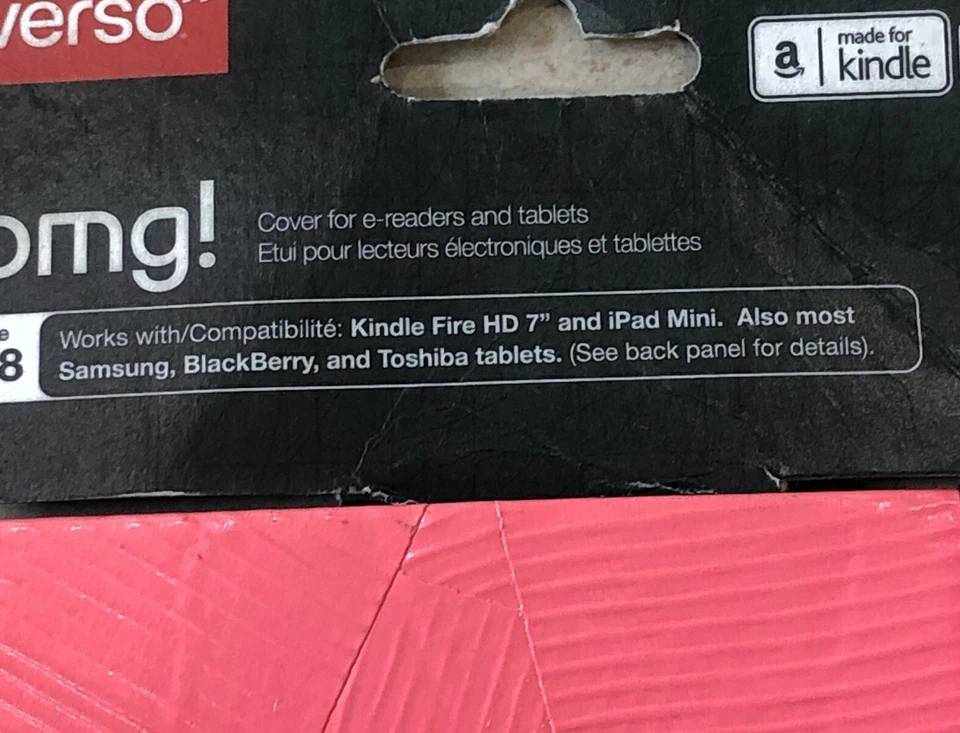 Verso "¡OMG!" Hecho para Kindle Talla M8 Rosa Caliente - Nuevo Foto 4 de 4