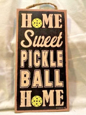 Pickleball Sign 5" X 10" Wooden Sign for Pickleball Lovers NEW