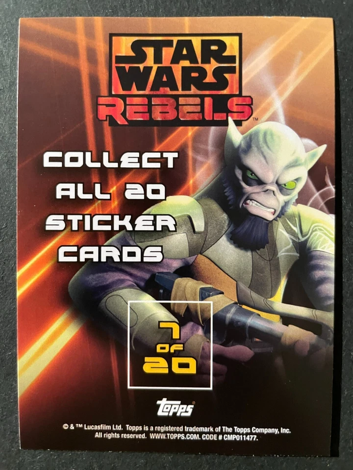 Stormtrooper 2015 Topps Star Wars Rebels #16 Sticker Card Insert - Image 2 of 2