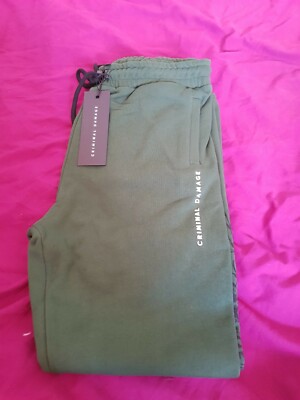 Mens Criminal Damage Floral Print Joggers