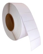 ZEBRA 2.25 x 1.25 WHITE Direct Thermal Labels - 3" CORE - (1) Roll of 4000 ZT410