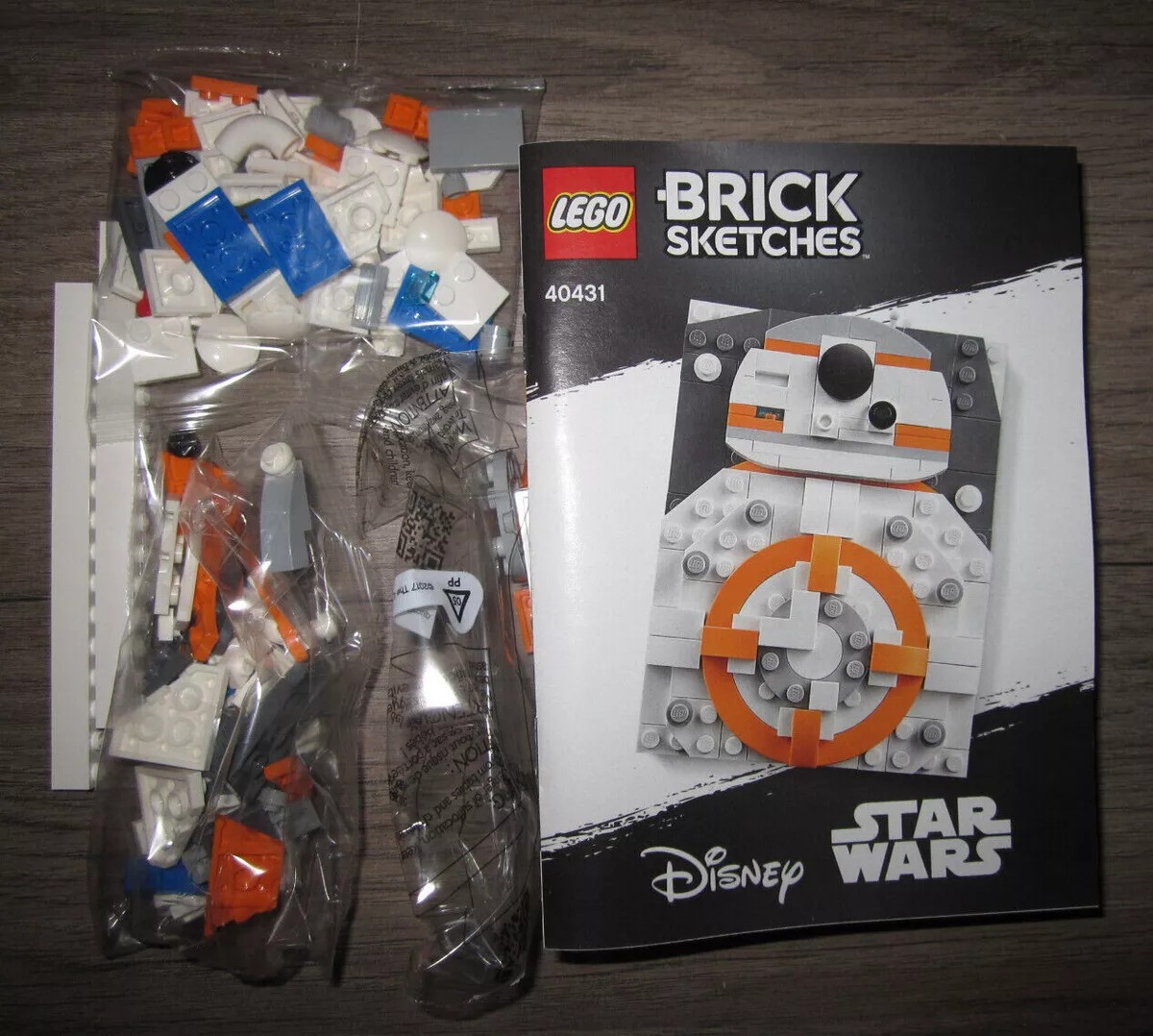 Lego Brick Sketches Building Toy Star Wars BB 8 40431 new