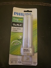 PHILIPS Energy Saver Replacement CFL 13W PL-C Cool White 4100K Light Bulb zam