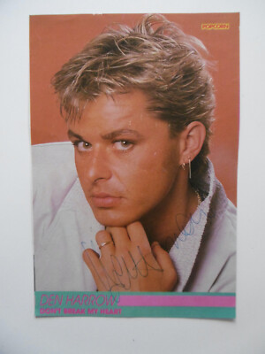 Den Harrow autograph signed 10x14 cm popcorn star card