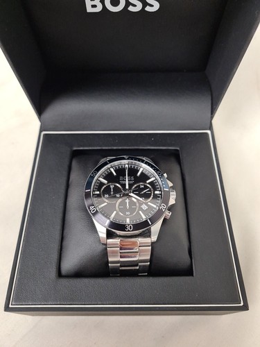 Hugo Boss Troper Stainless Steel Black Dial Men's Watch *B-GRADE* (untested) - Picture 2 of 8