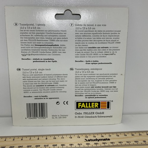 Faller N scale Tunnel Portal moulded decor flex pre-coloured 272590 - Bild 6 von 6