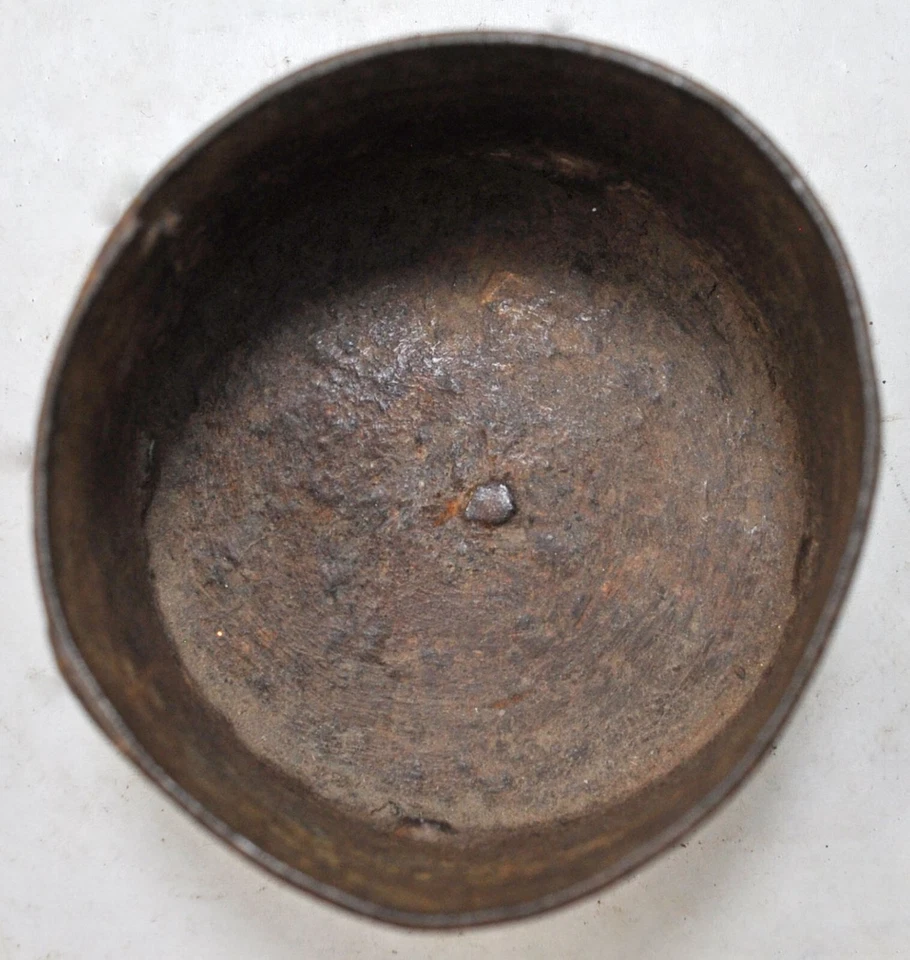 Антикварный железный горшок для измерения зерна оригинальный старый ручной работы - Изображение 3 из 4