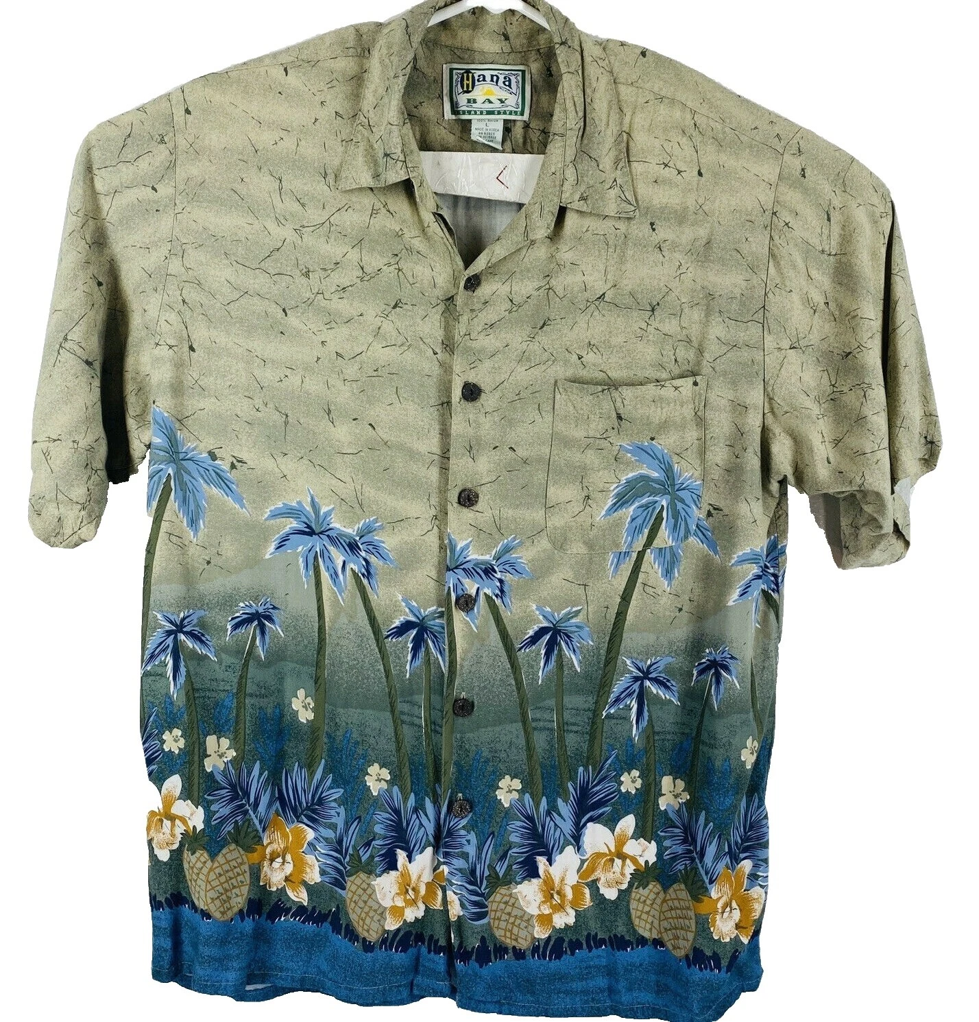 Повседневные мужские рубашки на пуговицах Bay Island с цветочным узором обычный размер