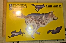 Vintage NEW 1997 Pack Leader Wolf Shape Puzzle F.X. SCHMID 1000 Piece Sealed