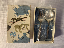 UNOPENED Vintage Wm Rogers Silver Plate BABY Spoon and Fork Set SWEEP Pattern