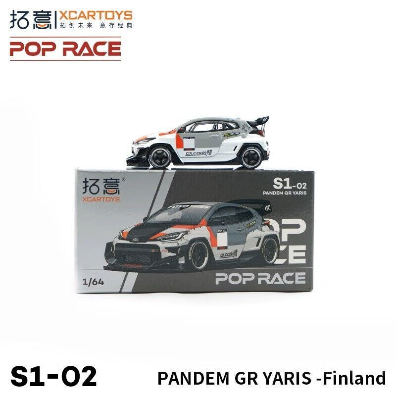 XCarToys x Pop Race 1:64 GR Yaris PANDAM Diecast Model Car