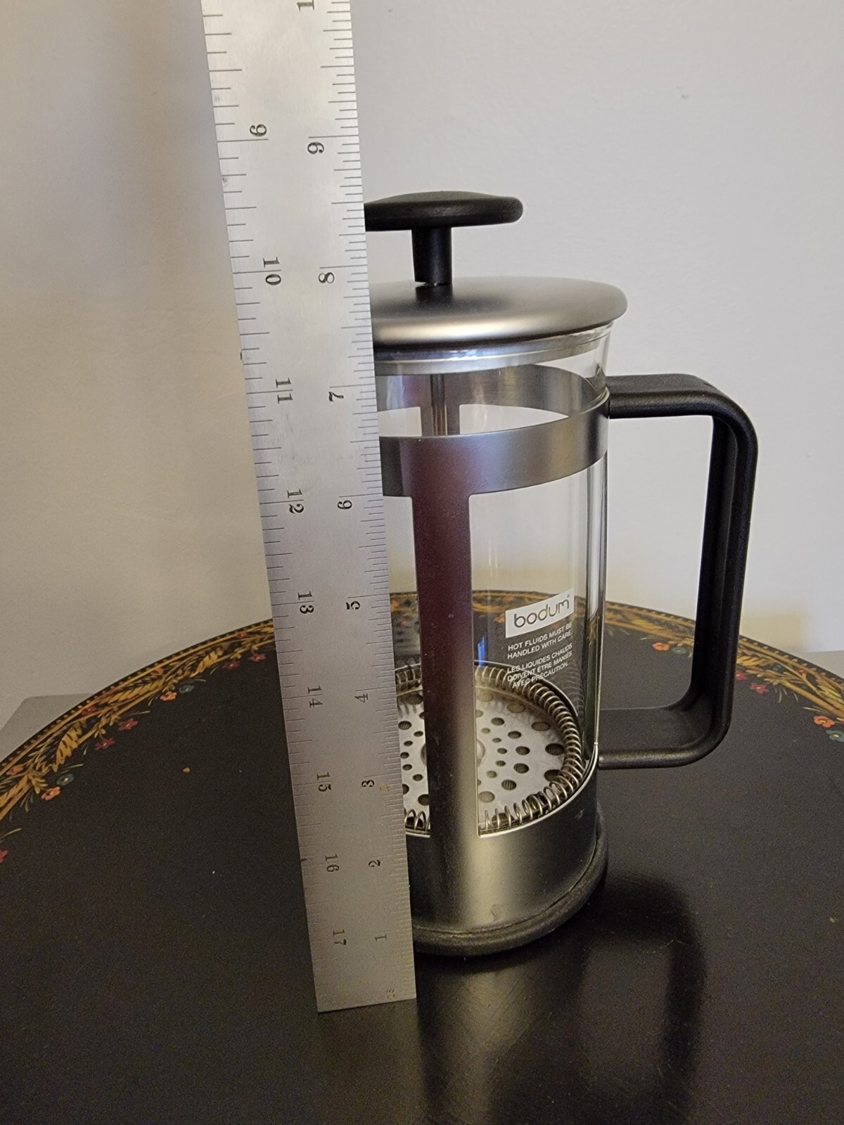 BODUM Kenya French Press Coffee Maker, 4 cup, 32 oz Stainless Steel